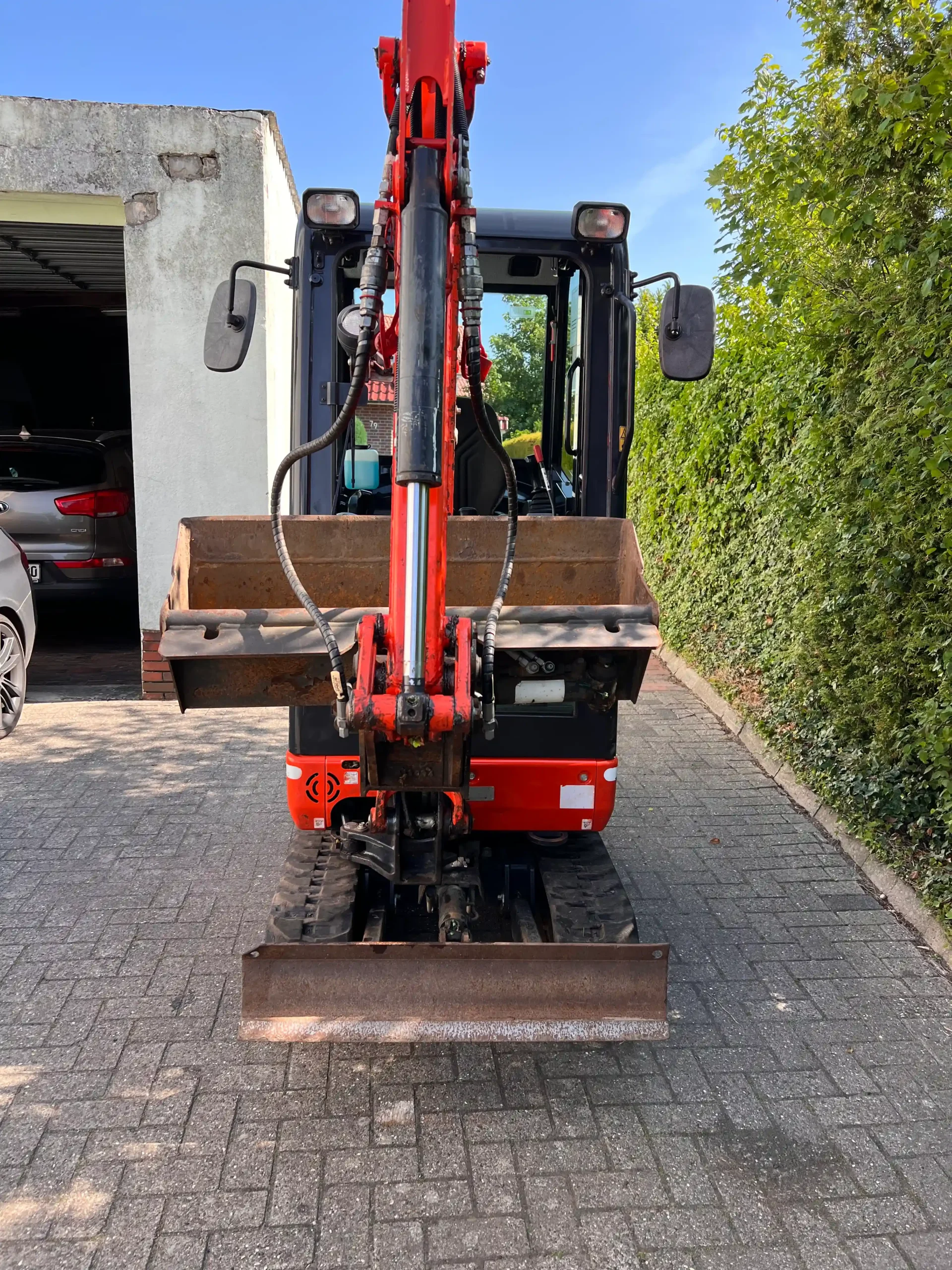 Minibagger zusammen gefahren
